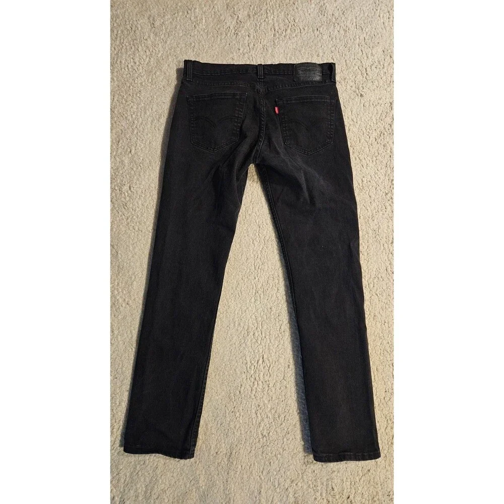 Levi's 33W 32L 511 Black Denim Slim Fit Straight Men's Jeans